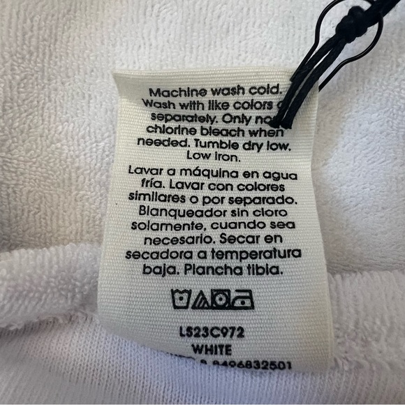 Love & Sports White Terry Cloth Sporty Dress NEW WITH TAGS B3/16 - Picture 8 of 11